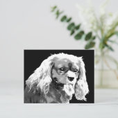 Cavalier spaniel Postcard Postkarte (Stehend Vorderseite)