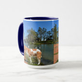 Cavalier Spaniel und Pelikane, Tasse (Vorderseite Links)