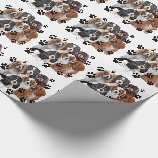 Cavalier Spaniel Verpackungspapier Geschenkpapier (Ecke)