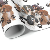Cavalier Spaniel Verpackungspapier Geschenkpapier (Rolleneckpunkt)