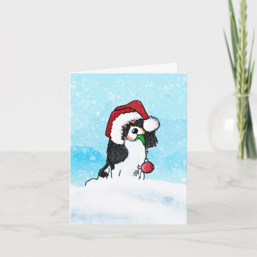 Cavalier Spaniel Weihnachtskarte Feiertagskarte (Vorderseite)