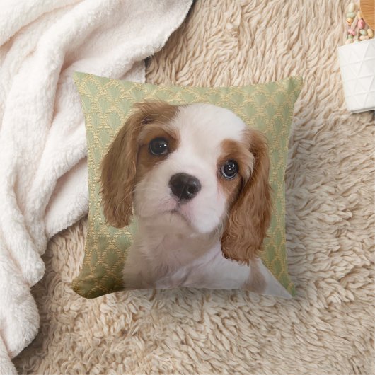 Cavalier Spaniel Welpe Throw Kissen (Decke)