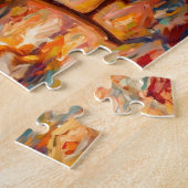 Cavalier Spaniels am Weihnachtsbaum Puzzle (Seite)