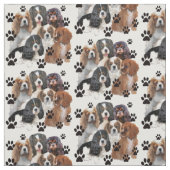 Cavalier Spaniels Gruppenporträt Stoff (Muster)
