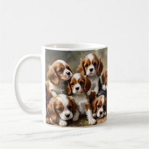 Cavalier Spanier Welpen nur zu Niedlich, Kaffeetasse