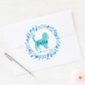 Cavalier Sticker – Personalized Pastel Blue Gift (Umschlag)