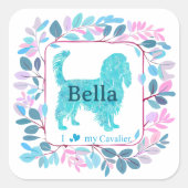 Cavalier Sticker – Personalized Pastel Blue Gift (Vorderseite)