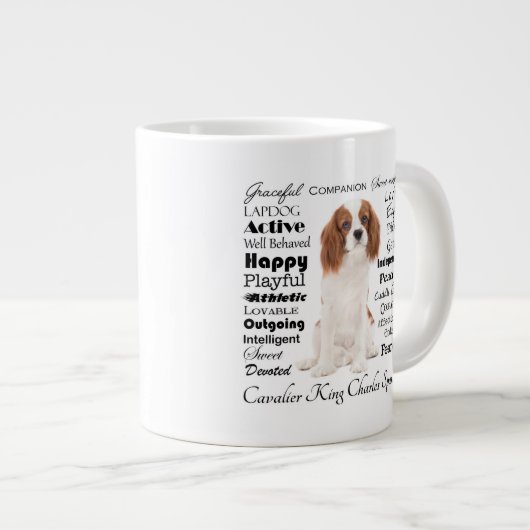 Cavalier Tracks Jumbo Tasse (Vorderseite Rechts)