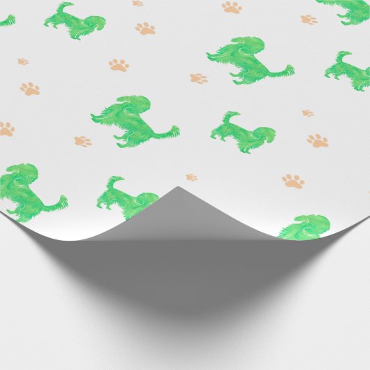 Cavalier Wrapping Paper – Minimal Green Gift Geschenkpapier (Ecke)