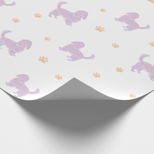 Cavalier Wrapping Paper – Minimal Lavender Gift Geschenkpapier (Ecke)