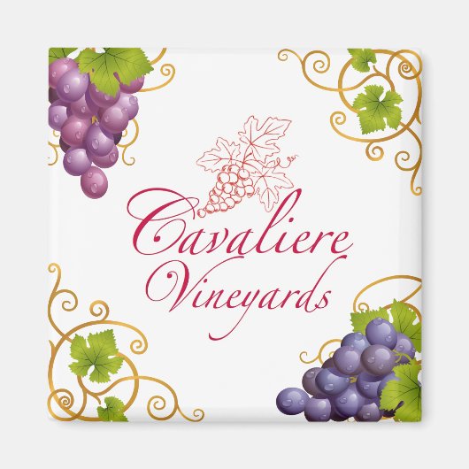 Cavaliere Vineyards Magnet (Vorne)