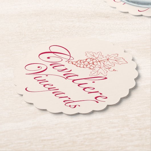 Cavaliere Vineyards Untersetzer (rot) (angewinkelt)