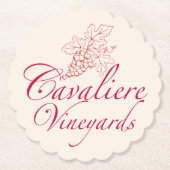 Cavaliere Vineyards Untersetzer (rot) (Vorderseite)