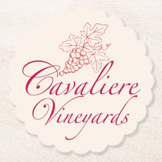 Cavaliere Vineyards Untersetzer (rot) (Vorderseite)