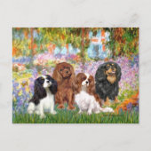 Cavaliers (4) - im Monet-Garten Postkarte (Vorderseite)