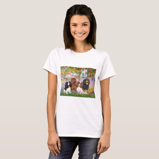 Cavaliers (4) - im Monet-Garten T-Shirt (Vorne ganz)