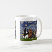 Cavaliers (vier) - Starry Night Kaffeetasse (VorderseiteRechts)