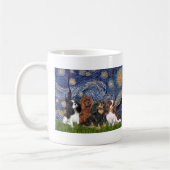 Cavaliers (vier) - Starry Night Kaffeetasse (Links)