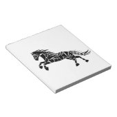 Cavallerone - Schwarzes Pferd Notizblock (angewinkelt)