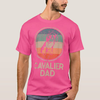 Cavallier Dog Vintag Cavalier Vater T-Shirt