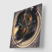 Cavalo Lusitano Quadratische Wanduhr (Winkel)