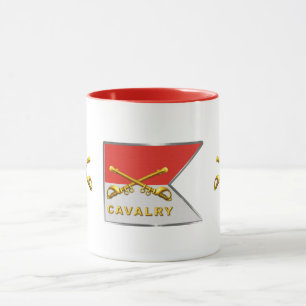 Cavalry Crossed Sabers Guidon Tasse