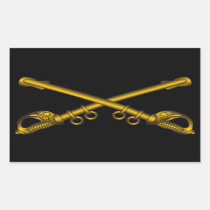 Cavalry Crossed Sabers Stickers