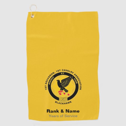 Cavalry Golf Handtuch - Cav Gold (Vorderseite)