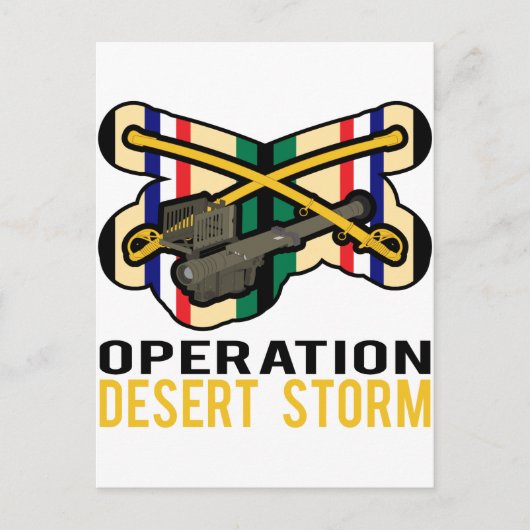 Cavalry Stinger Desert Storm Postkarte (Vorderseite)