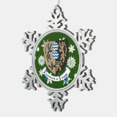 Cavan Ireland Wappen Irish Schneeflocken Zinn-Ornament (Rechts)