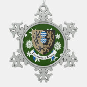 Cavan Ireland Wappen Irish Schneeflocken Zinn-Ornament (Vorderseite)