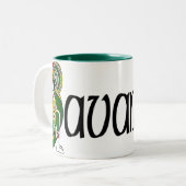 Cavanagh keltische Drache-Tasse Zweifarbige Tasse (Vorderseite Links)