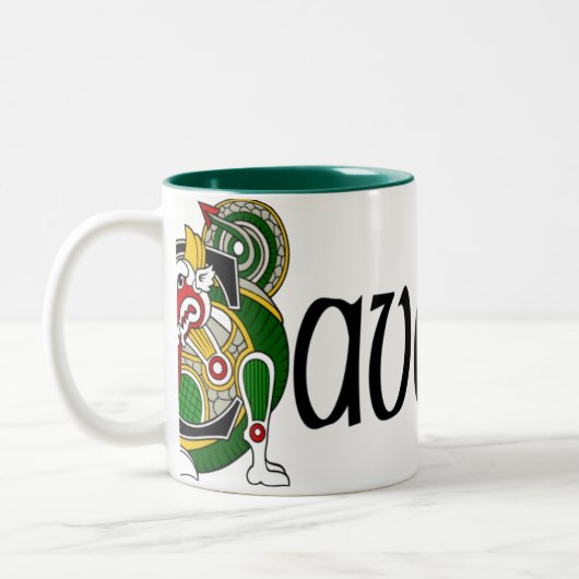 Cavanagh keltische Drache-Tasse Zweifarbige Tasse (Links)