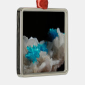 Cavansite auf Stilbite Ornament Aus Metall (Rechts)