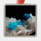 Cavansite auf Stilbite Ornament Aus Metall (Vorne)