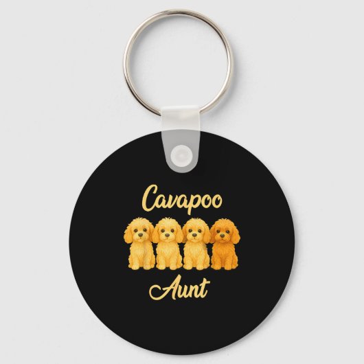 Cavao Aunt Cute Dog Lover Gift Funny Women Puppy O Schlüsselanhänger (Vorderseite)