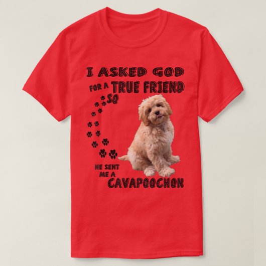 Cavapochon Zitat Mama Vater Lover Kostüm, Niedlich T-Shirt (Design vorne)