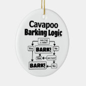 Cavapoo Barking Logic Keramik Ornament (Rechts)
