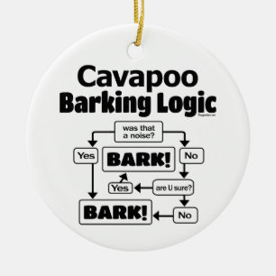 Cavapoo Barking Logic Keramik Ornament
