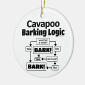 Cavapoo Barking Logic Keramik Ornament (Links)