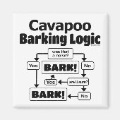 Cavapoo Barking Logic Magnet (Vorne)