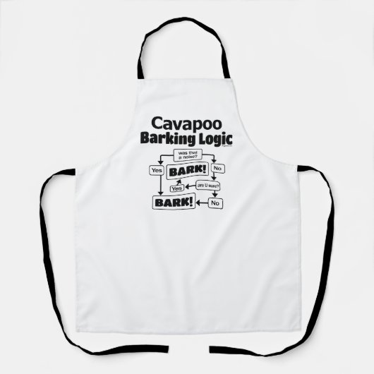 Cavapoo Barking Logic Schürze (Vorderseite)