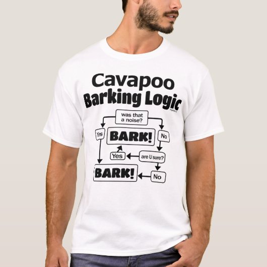 Cavapoo Barking Logic T-Shirt (Vorderseite)