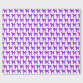 Cavapoo Breed Hund Silhouette P&B Weißes Geschenk Geschenkpapier (Flach)