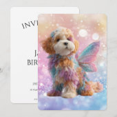 Cavapoo Cavoodle Angel Fairy Birthday Einladung (Vorne/Hinten)