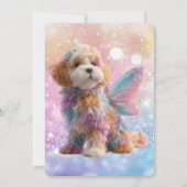 Cavapoo Cavoodle Angel Fairy Birthday Einladung (Vorderseite)