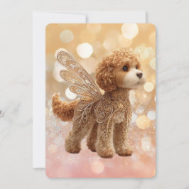 Cavapoo Cavoodle Angel Fairy Birthday Einladung