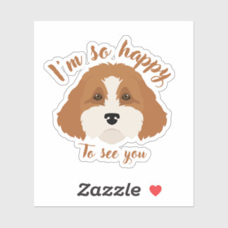 Cavapoo Cavoodle Cockerpoo Welpe Designer Hund Aufkleber