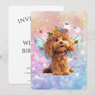 Cavapoo Cavoodle Engel Fee Geburtstag Einladung