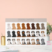 Cavapoo, Cavoodle-Hundmischung Acrylschild (Hochzeit)